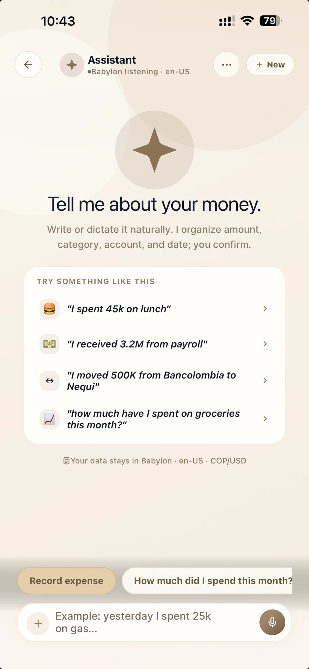 Babylon AI assistant conversation